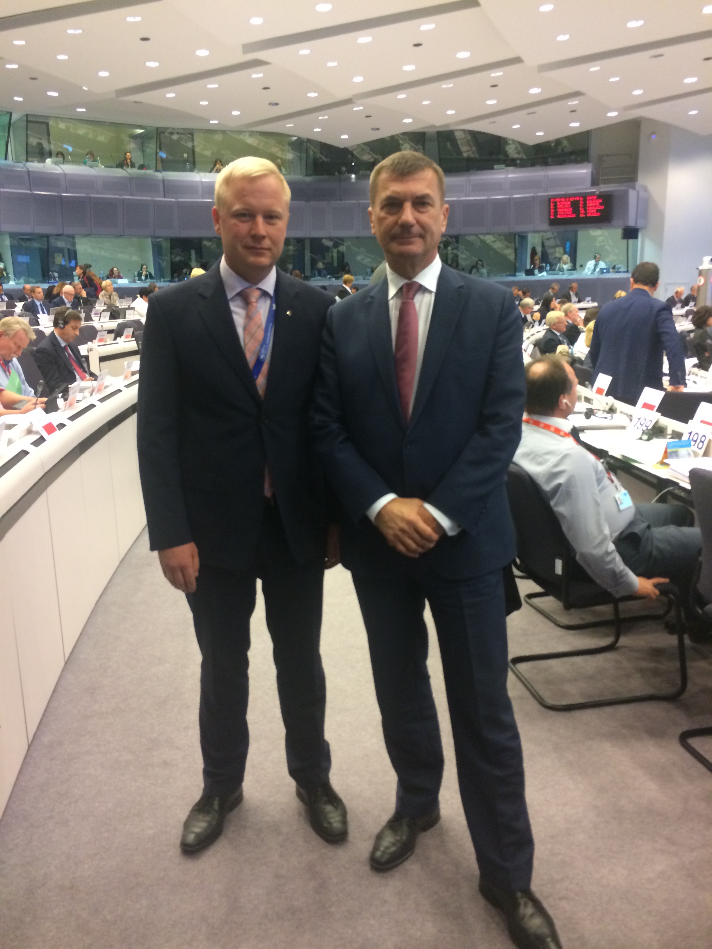 Mart Vorklaev & Ansip CoR Plenary October